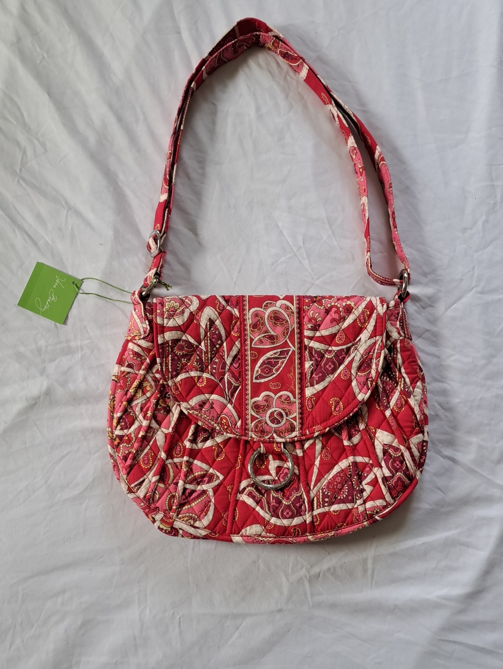 NWT Vera Bradley Saddle Up Rare Rosy Posies Print Quilted Purse Shoulder Bag